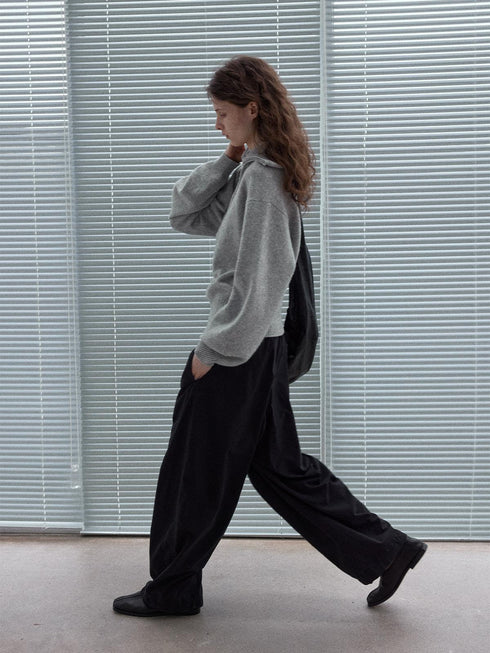 Veloria Wool Lapel Pullover
